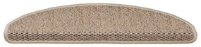 Tapetes escada adesivos aspeto sisal 30pcs 65x21x4cm cor areia
