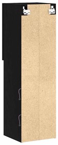 Armário para TV LED vidaXL Preto Carvalho 30,5x30x102 cm Madeira de en