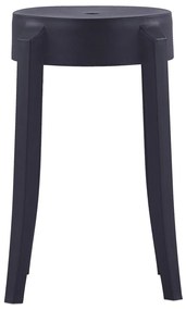 Bancos empilháveis 4 pcs plástico preto