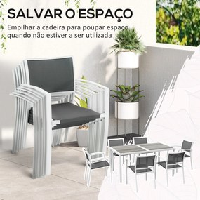 Conjunto de Refeição para Jardim – Catania – Castanho e Cinzento – Vim