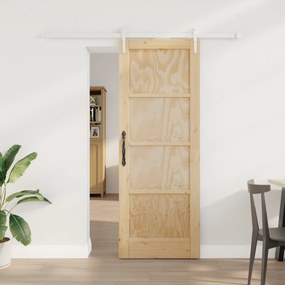 Porta Deslizante vidaXL com Kit de Ferragens 73.5x198.5 cm Madeira Mac