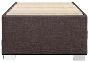 Estrutura de cama sem colchão 90x200 cm tecido castanho-escuro