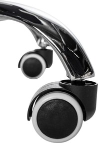 Cadeira de escritório Tracy cinzento claro cromado