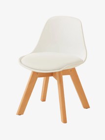Cadeira Escandinava Montessori, especial infantário branco claro liso