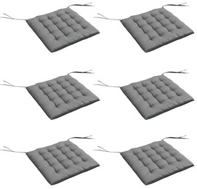 Outsunny Conjunto de 6 almofadas de cadeira de jardim, Almofadas exteriores acolchoadas, grande conforto cm com amarras, dim. 40L x 40L cm | Aosom Portugal