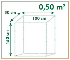Estufa para tomates 100x50x150 cm