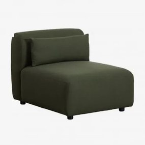 Módulo Central Para Sofá Modular Fogler Tecido Pele De Borrego Verde Sálvia - Sklum