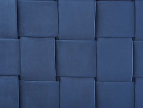 Cama de casal em veludo azul marinho 180 x 200 cm LIMOUX Beliani