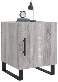 Mesa cabeceira 2pcs 40x40x50 cm madeira processada cinza sonoma