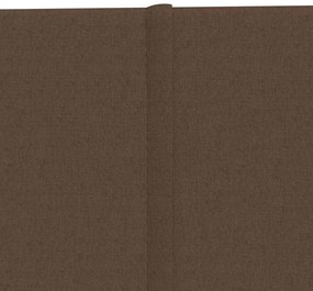 Painel de parede 12 pcs 90x30 cm tecido 3,24 m² castanho