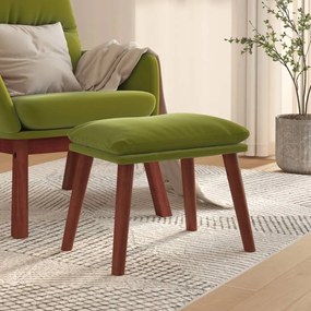 vidaXL Apoio de pés 45x29,5x35 cm veludo verde-claro