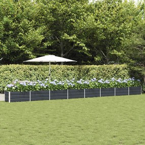 vidaXL Floreira Antracite 480 x 50 x 45 cm Aço Galvanizado