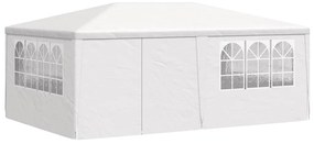 Tenda festas profissional + paredes laterais 4x6m 90g/m² branco