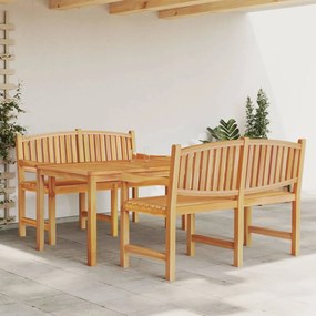 vidaXL 3 pcs conjunto de jantar para jardim madeira de teca maciça