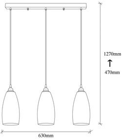 Chandelier Smoked – Fume – 63 x 63 cm