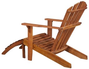 Cadeira jardim Adirondack c/ apoio de pés madeira acácia maciça