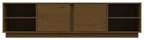 Móvel de TV 156x40x40 cm madeira de pinho maciça castanho mel