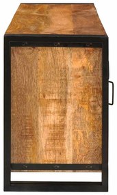 Gabinete para TV Castanho Madeira de manga sólida e rugosa