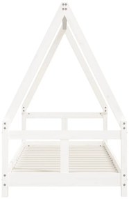 Estrutura de cama infantil 80x200 cm pinho maciço branco