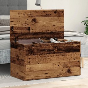vidaXL Arca de arrumação 84x42x46cm derivados de madeira madeira velha