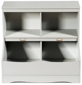 Organizador de brinquedos para crianças com compartimentos Prateleira de armazenamento multiuso 67 x 40 x 62 cm cinza