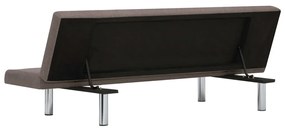 Sofá-Cama Kevin em Tecido - Castanho - Design Moderno