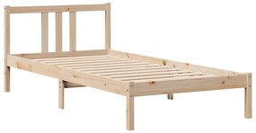 Cama com estante sem colchão 90x190 cm pinho maciço