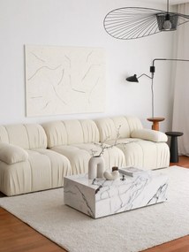 Sofá de 3 Lugares Soli – Branco – 267 cm x 74 cm x 89 cm
