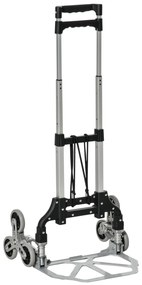 DURHAND Carrinho de mão portátil para escada com rodas carrega carrinho dobrável de 70 kg para o mercado e armazéns de entrega | Aosom Portugal