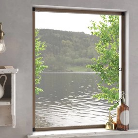 vidaXL Tela anti-insetos para janela 100x120 cm castanho