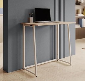 Mesa plegable Galia (80,5cm) blanco y sonoma