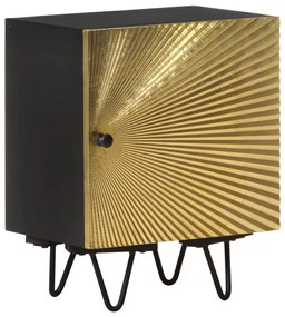 Mesa de cabeceira c/ frente bronze 40x30x50 cm mangueira maciça