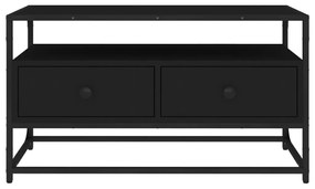 Móvel de TV 80x35x45 cm derivados de madeira preto