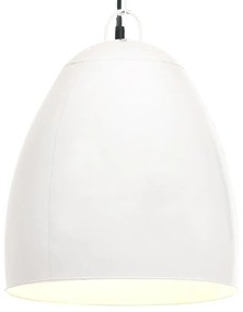 vidaXL Candeeiro teto industrial redondo 25 W 42 cm E27 branco