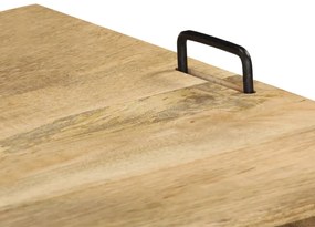 Móvel de TV madeira de mangueira maciça 110x35x45 cm