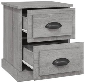 Mesas de cabeceira 2 pcs derivados de madeira sonoma cinzento