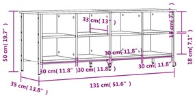 Sapateira 131x35x50 cm derivados de madeira cinzento sonoma