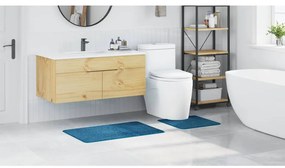 Conjunto de Tapetes de Banho de 2 Peças vidaXL Azul Polipropileno Anti