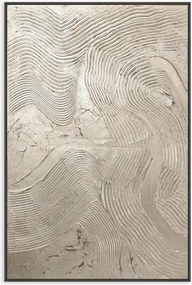 Quadro emoldurado pintado à mão Metallic Silver
