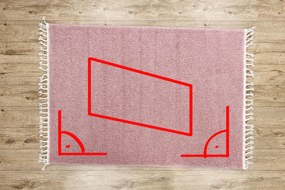 Tapete BERBER 9000 rosa Franjas berbere marroquino shaggy - PRODUTO DE SEGUNDA GRAU