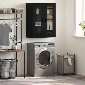 vidaXL Armário de parede Preto 69,5 x 34 x 90 cm Madeira processada