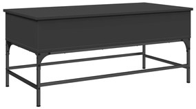 Mesa de centro 100x50x45 cm derivados de madeira/metal preto