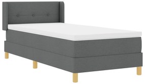 Cama Box Spring vidaXL com Colchão Cinza Escuro 80x200 cm Tecido, Cabe