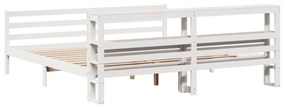 Estrutura de cama c/ cabeceira sem colchão 180x200 cm branco