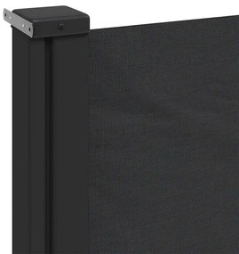 Toldo lateral retrátil 160x600 cm preto