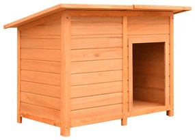 vidaXL Casota para cão pinho e abeto maciços 120x77x86 cm