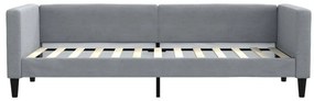 Sofá-cama c/ gavetão e gavetas 80x200 cm tecido cinzento-claro