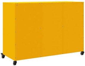 Aparador 100,5x39x72 cm aço amarelo mostarda