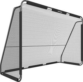 SPORTNOW Baliza de Futebol para Jardim 300x120x200 cm com Rede Resistente, Estrutura Metálica e Estacas, Preto | Aosom Portugal