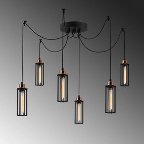 Candeeiro de Teto Likya – Preto – 128 cm x 110 cm